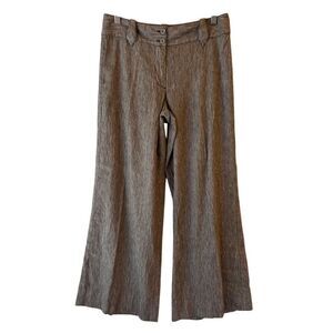 Nic+Zoe Linen Wide-Leg Cropped Pants size 4